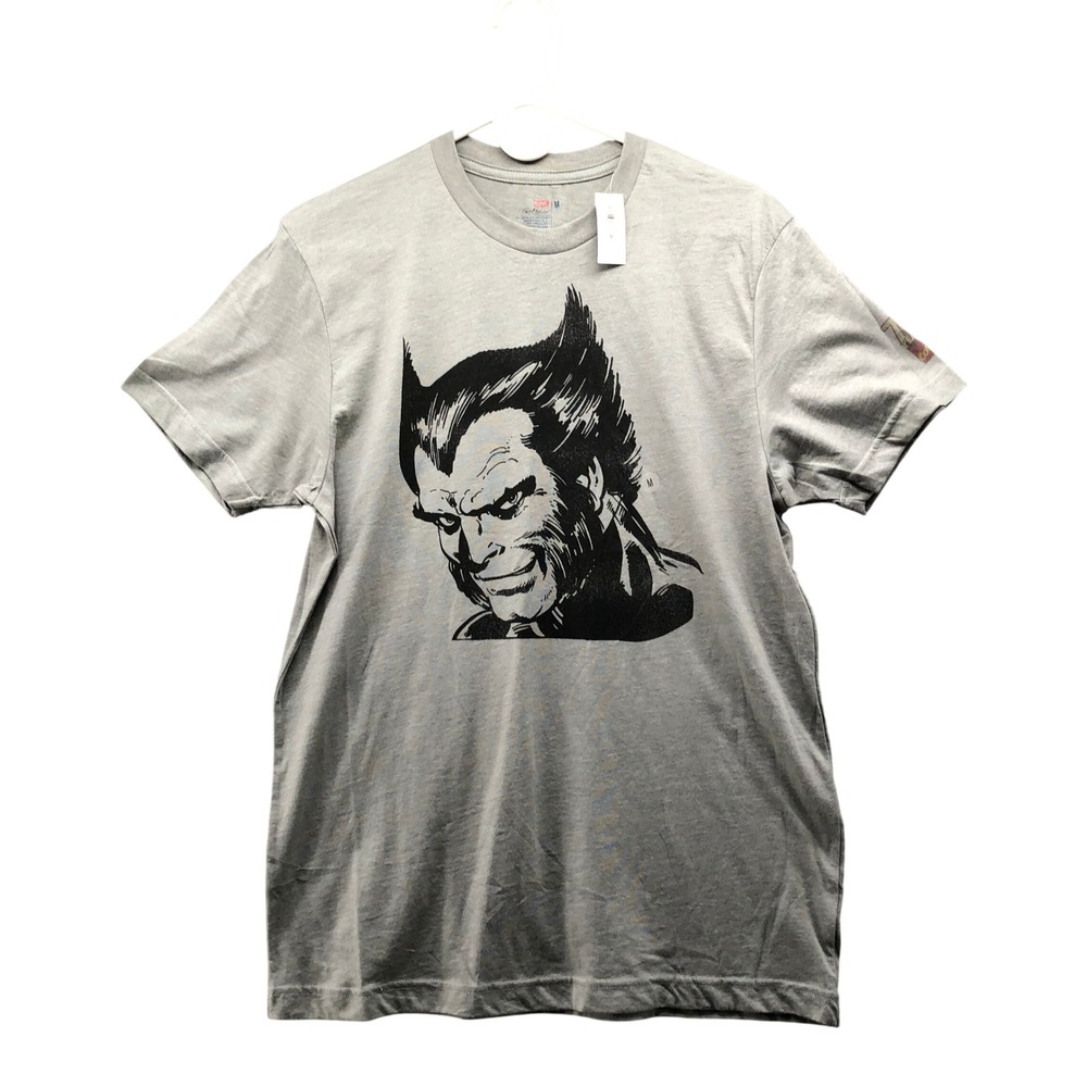 NWT Vintage 2009 Marvel Wolverine Graphic T-Shirt Mens M Unisex Gray Y2K